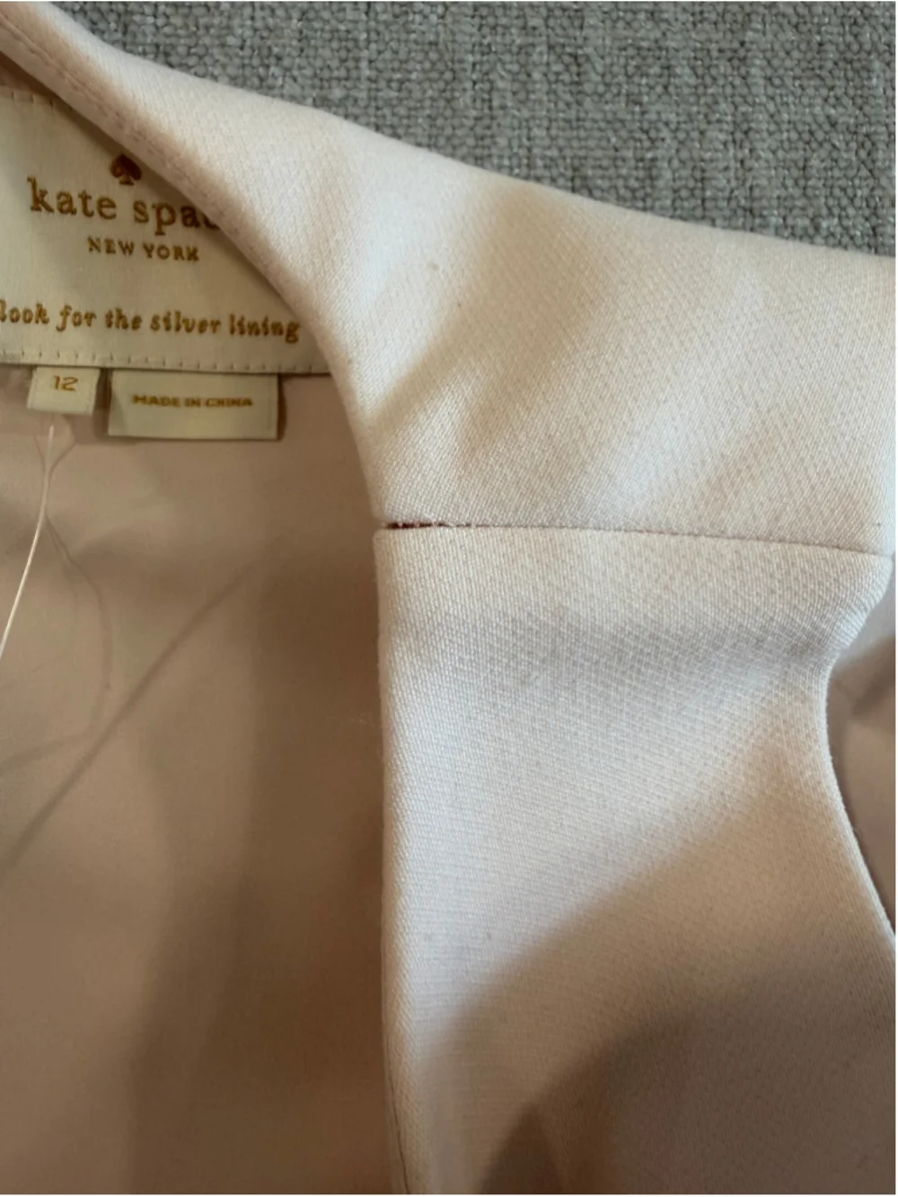 Kate Spade cream sleeveless shift dress rhinestone polka dots women’s size 12